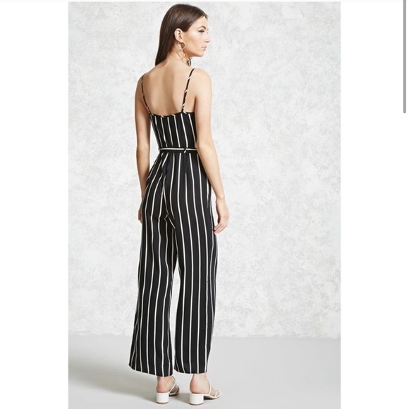 Black & White Stripped Jumpsuit - Picture 3 of 3
